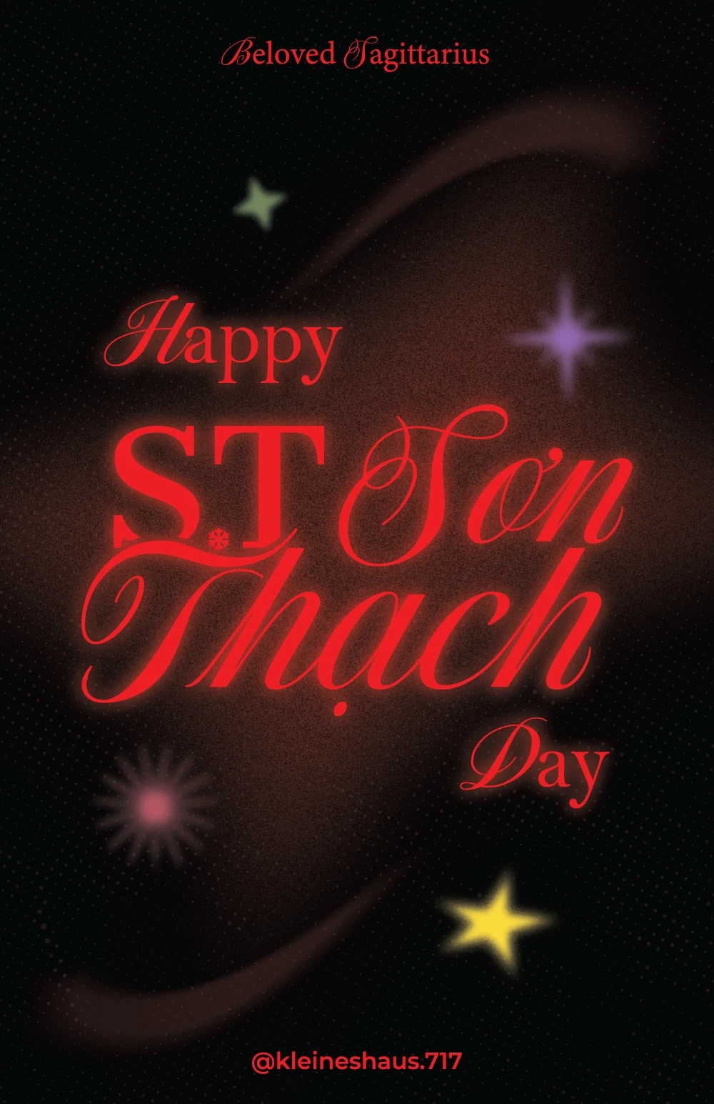 Red birthday card design