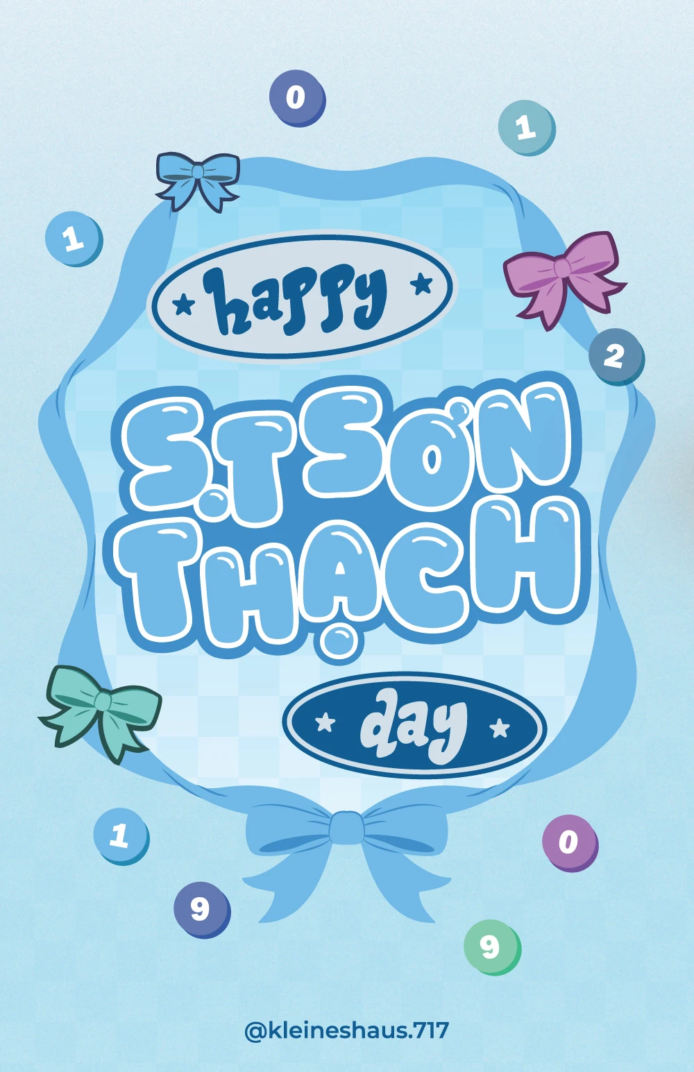 Blue birthday card design