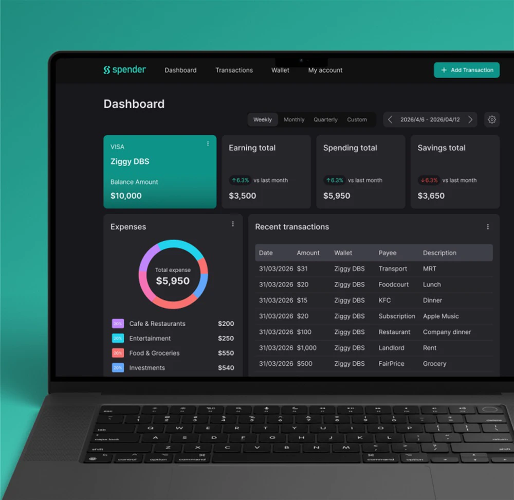 Spender desktop brand mockup