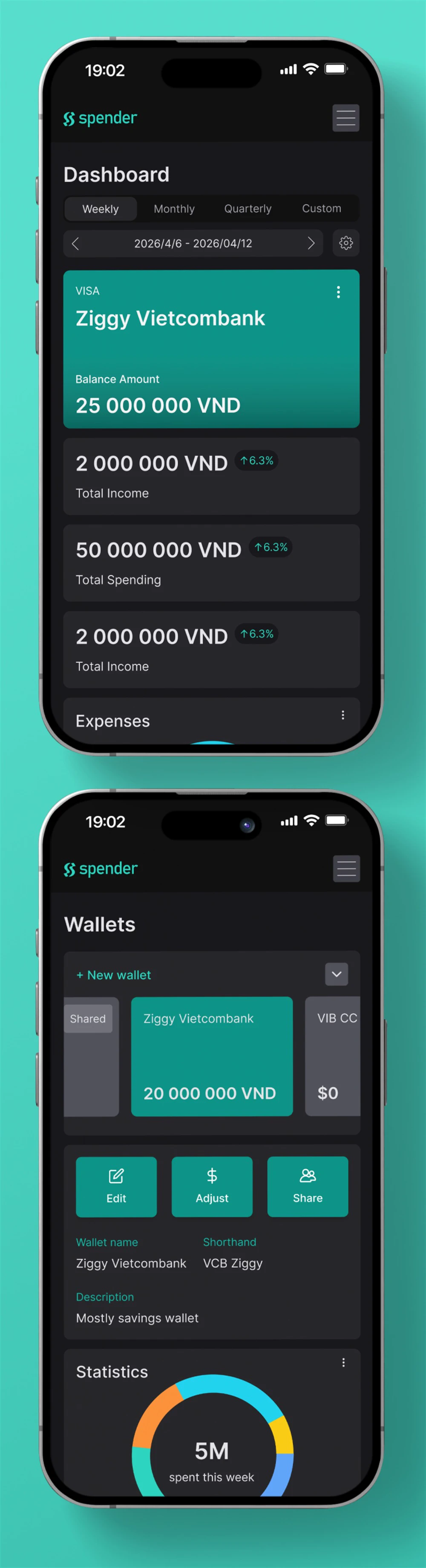 Spender mobile brand mockup